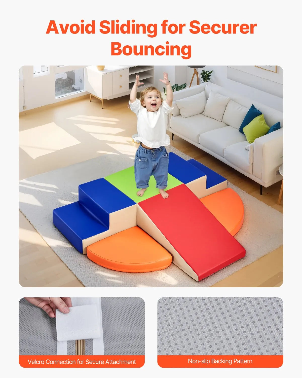 VEVOR Climbing Toys 6 Piece Foam Climbing Blocks for Toddlers and Preschoolers