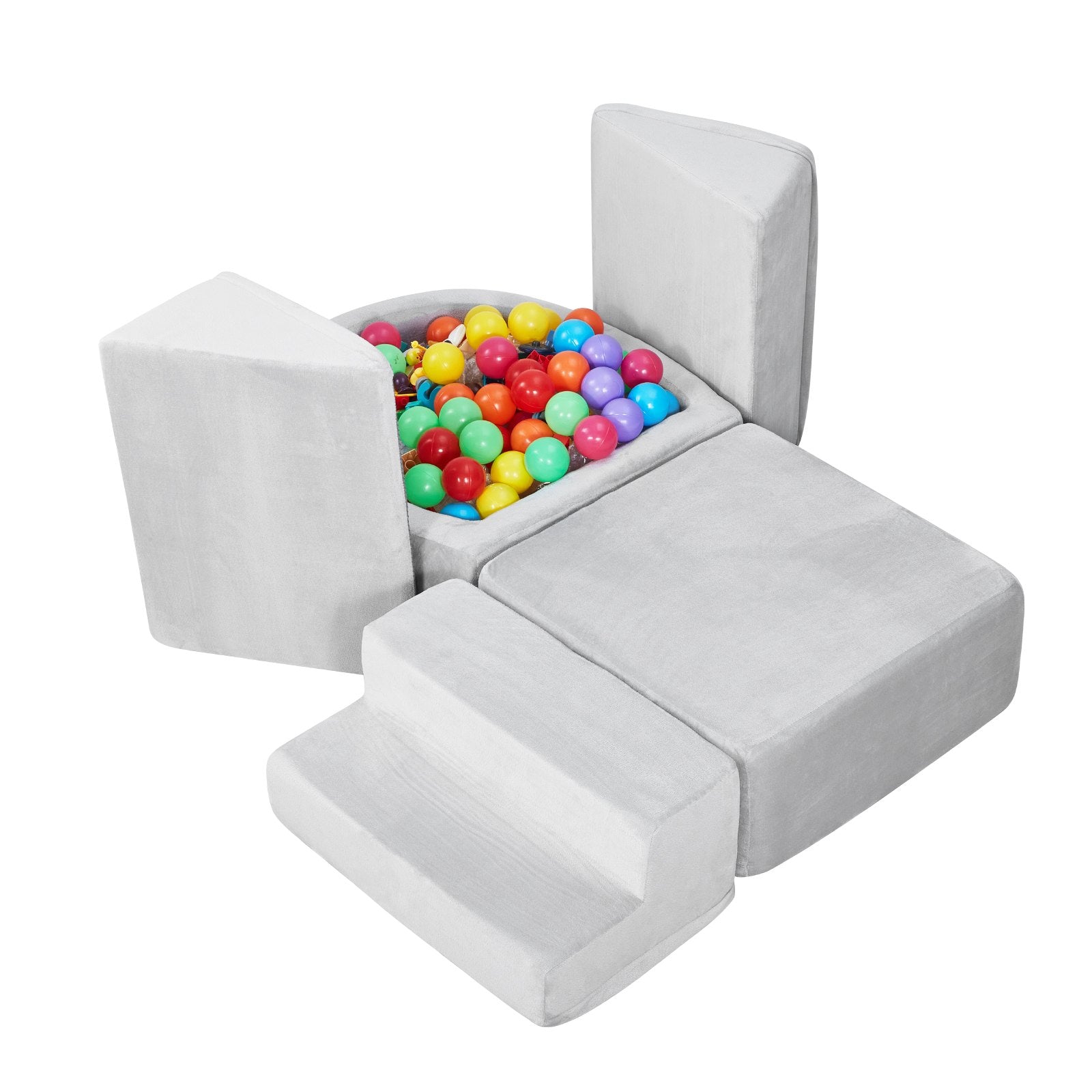 VEVOR Climbing Toys 5 Piece Foam Climbing Blocks with Ball Pit for Toddlers