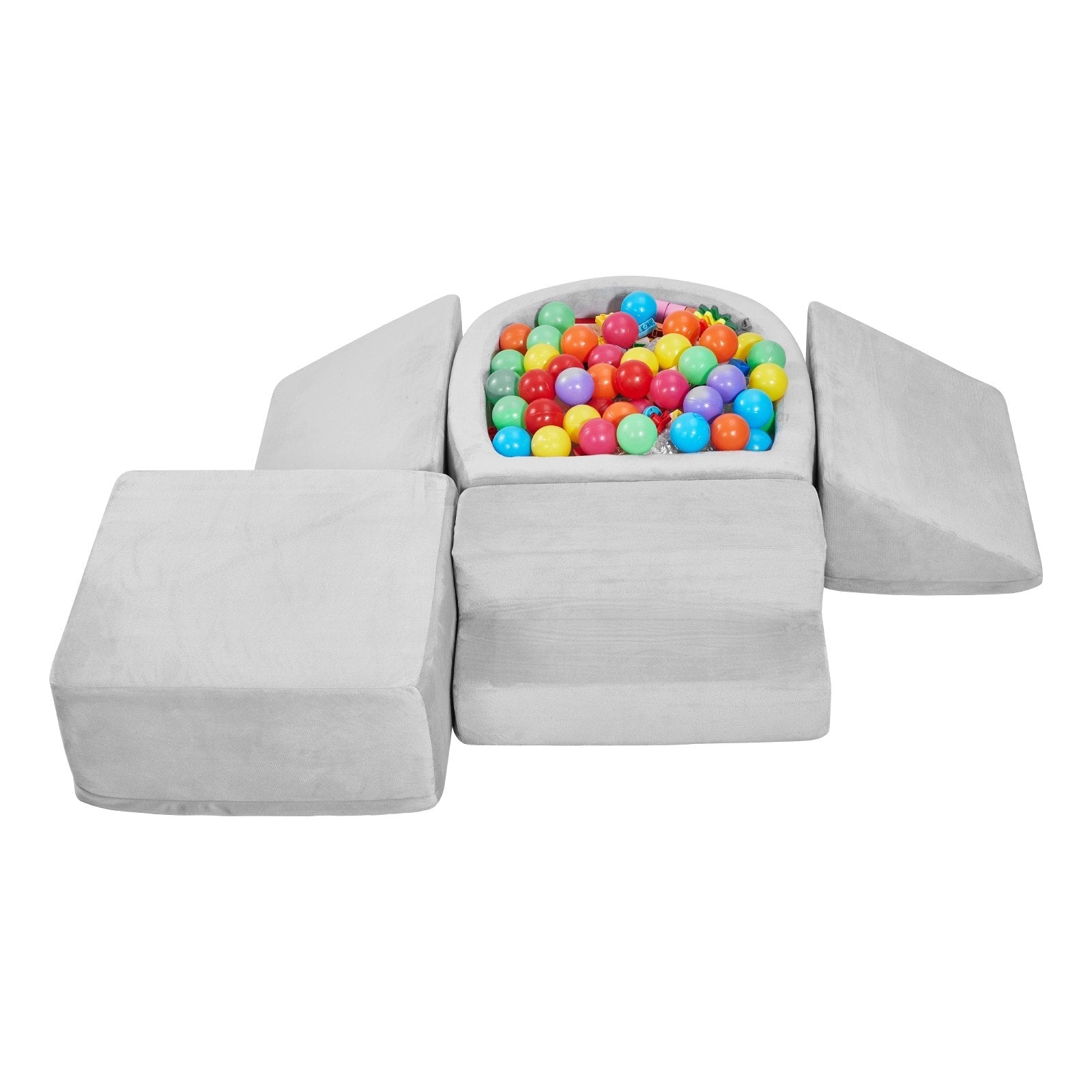 VEVOR Climbing Toys 5 Piece Foam Climbing Blocks with Ball Pit for Toddlers