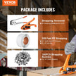 VEVOR Banding Strapping Kit with Strapping Tensioner Tool, Banding Sealer Tool, 328 ft Length PP Band, 100 Metal Seals, Pallet Packaging Strapping Banding Kit, Banding Packaging Strapping for Packing