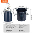 VEVOR Spray Paint Pressure Pot Tank, 10L/2.5gal Air Paint Pressure Pot, 1.5mm+4mm Two Nozzles Two Spray Paint Guns for Industry Home Decor Architecture Construction Automotive Painting, 60PSI Max