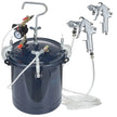 VEVOR Spray Paint Pressure Pot Tank, 10L/2.5gal Air Paint Pressure Pot, 1.5mm+4mm Two Nozzles Two Spray Paint Guns for Industry Home Decor Architecture Construction Automotive Painting, 60PSI Max