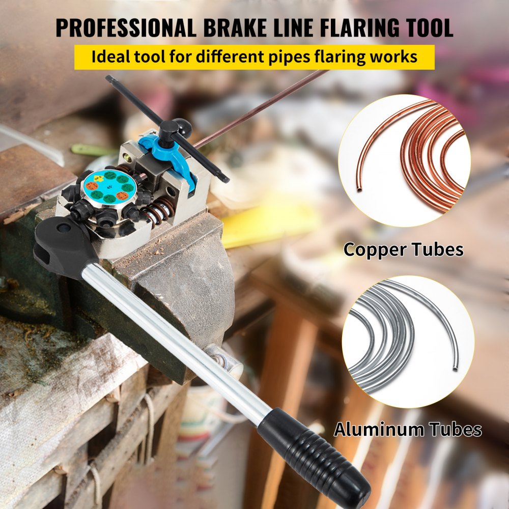 VEVOR Brake Line Flaring Tool, 45 Degree Single, Double, and Bubble Flares for 3/16