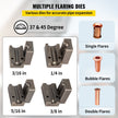 VEVOR Brake Line Flaring Tool, 37 & 45 Degree Single, Double, and Bubble Flares for 3/16