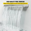 VEVOR Pool Fountain Stainless Steel Pool Waterfall 59.4