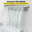 VEVOR Patiolife Pool Fountain Stainless Steel Pool Waterfall 23.6