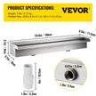 VEVOR Patiolife Pool Fountain Stainless Steel Pool Waterfall 23.6