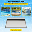 VEVOR Waterfall Blade, 30cm Stainless Steel Waterfall Spillway, Rectangular Waterfall Pool Fountain, Cascade Blade with Connector, Hose, Clamp & PTFE Tape, Water Blade for Koi Fish Pond, Water Feature