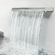 VEVOR Waterfall Blade, 30cm Stainless Steel Waterfall Spillway, Rectangular Waterfall Pool Fountain, Cascade Blade with Connector, Hose, Clamp & PTFE Tape, Water Blade for Koi Fish Pond, Water Feature