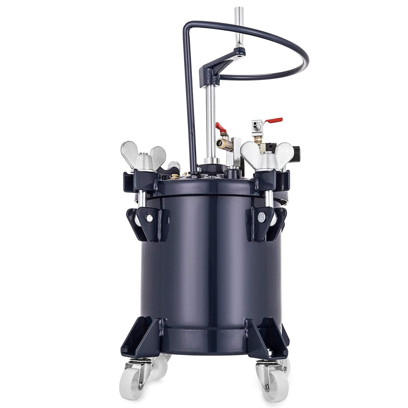 VEVOR Pressure Pot 2.5 Gallon 10 Liters Spray Paint Pressure Pot Tank with Manual Mixing Agitator Paint Tank (2.5Gal Manual)