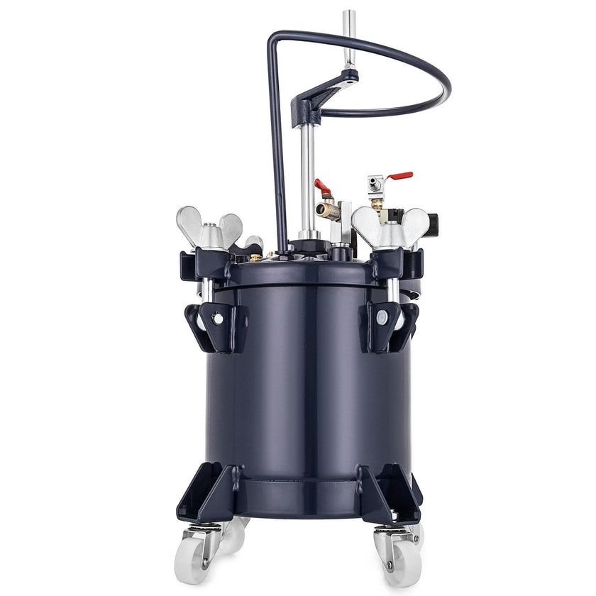 VEVOR Pressure Pot 2.5 Gallon 10 Liters Spray Paint Pressure Pot Tank with Manual Mixing Agitator Paint Tank (2.5Gal Manual)