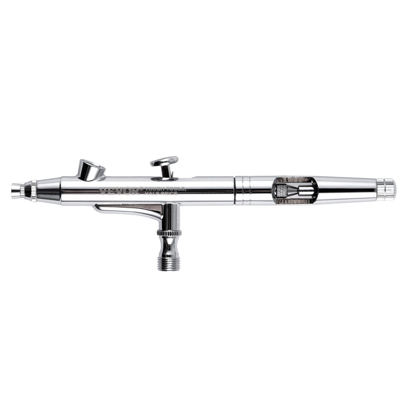 VEVOR Airbrush Gun, 0.3 mm and 0.5 mm Dual Action Gravity Feed Airbrush, Airbrush Kit with 2/7/12ml Copper Cups and Cleaning Accessories, Air Brush Gun for Painting Models, Cakes, Desserts, Nail Art