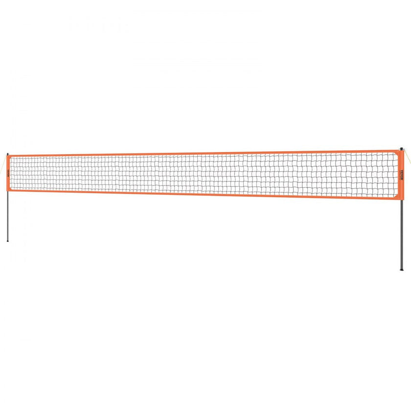 VEVOR Outdoor Portable Volleyball Net System, Adjustable Height Aluminum Poles, Professional Volleyball Set with PVC Volleyball, Pump, Carrying Bag, Heavy Duty Volleyball Net for Backyard, Beach, Lawn