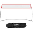 VEVOR Freestanding Volleyball Training Net for Indoor or Outdoor Use, Adjustable Height Portable Net System with Carrying Bag, Professional Volleyball Practice Trainer for Hitting or Serving Drills