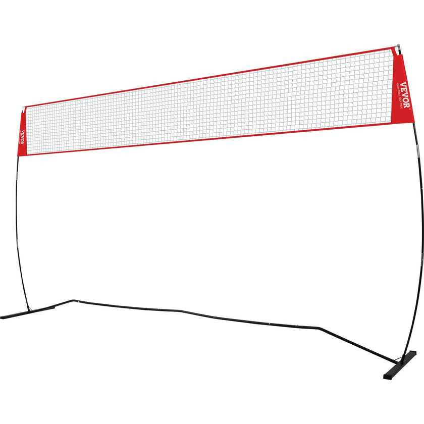 VEVOR Freestanding Volleyball Training Net for Indoor or Outdoor Use, Adjustable Height Portable Net System with Carrying Bag, Professional Volleyball Practice Trainer for Hitting or Serving Drills