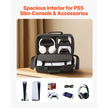 VEVOR PS5 Carrying Case Travel Bag for Playstation 5 Slim EVA Soft Lining