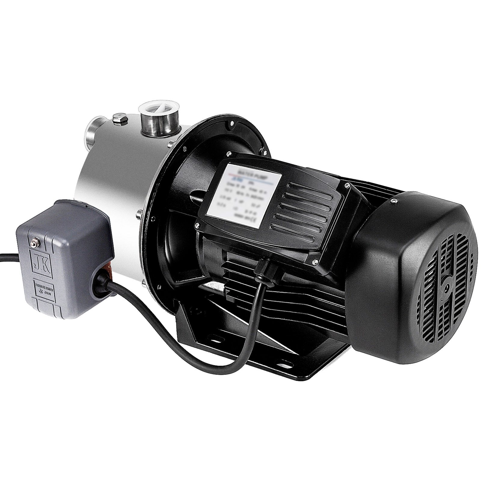 Shallow Well Jet Pump With Pressure Switch 1 HP 110V Stainless Steel