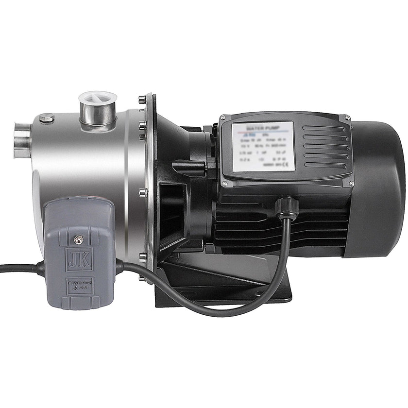 Shallow Well Jet Pump With Pressure Switch 1 HP 110V Stainless Steel
