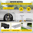 VEVOR Trench Drain System, Channel Drain with Metal Grate, 5.9x5.1-Inch HDPE Drainage Trench, Black Plastic Garage Floor Drain, 3x39 Trench Drain Grate, with 3 End Caps, for Garden, Driveway-3 Pack