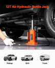 VEVOR Air Hydraulic Bottle Jack 12 Ton Manual Hand Pump Automotive Car Repair