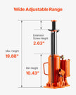 VEVOR Air Hydraulic Bottle Jack 12 Ton Manual Hand Pump Automotive Car Repair