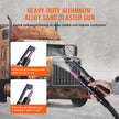 VEVOR 10 Gallon Heavy-Duty Sand Blaster, 60-110 PSI High Pressure Sandblaster, Portable Abrasive Blasting Tank, Air Sand Blasting Kit with 2 Ceramic Nozzles & 7.5ft Hose for Stain, Rust, Paint Removal