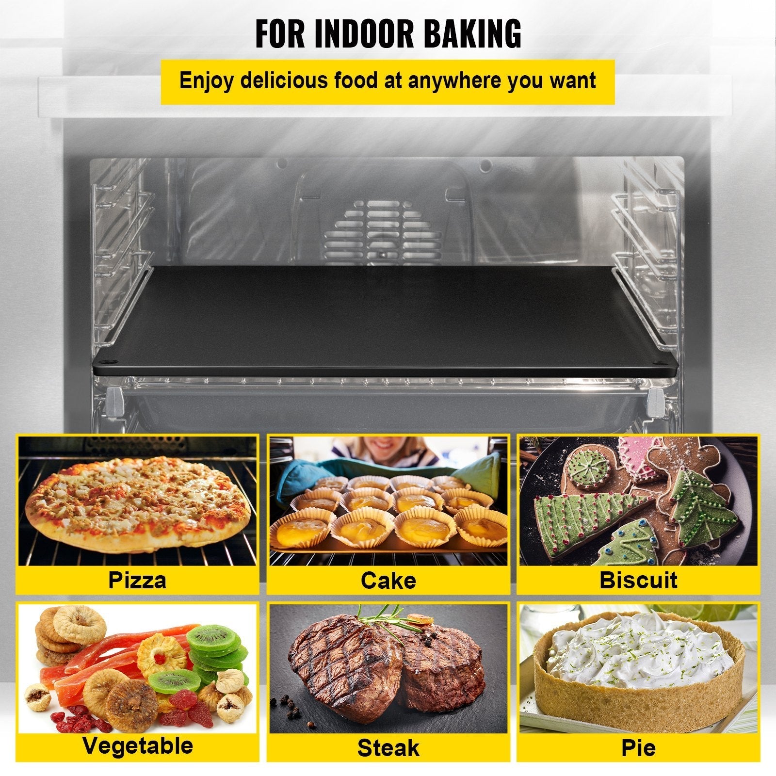 VEVOR Steel Pizza Stone, 16.1