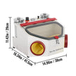 VEVOR Dental Sandblaster 2 Pen + 2 Tanks Dental Lab Sandblaster with LED Light and Large View Window Sandblaster Machine with Foot Pedal Control