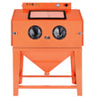 VEVOR 115 Gallon Sandblasting Cabinet, Heavy Duty Steel Sand Blasting Cabinet with 31-Gallon Media Hopper, Dual Blasting Guns & 1.6HP Dust Collector for Oversized Parts Surface Finishing, Rust Removal