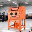 VEVOR 245 Gallon Sandblasting Cabinet with Pressurized Tank, Heavy Duty Steel Sand Blasting Cabinet on Wheels - with 32 Gallon Media Hopper & 1.6HP Dust Collector for Oversized Parts Surface Finishing