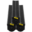 VEVOR Trench Drain System,5.8x5.2x39.4-Inch HDPE Drainage Trench,Channel Drain with Plastic Grate,Black Plastic Garage Floor Drain,3x39 Trench Drain Grate,with 3 End Caps, for Garden, Driveway-3 Pack