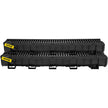 VEVOR Trench Drain System,5.8x5.2x39.4-Inch HDPE Drainage Trench,Channel Drain with Plastic Grate,Black Plastic Garage Floor Drain,3x39 Trench Drain Grate,with 3 End Caps, for Garden, Driveway-3 Pack
