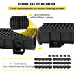 VEVOR Trench Drain System, Channel Drain with Plastic Grate, 5.8x5.2-Inch HDPE Drainage Trench, Black Plastic Garage Floor Drain, 6x39