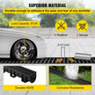 VEVOR Trench Drain System, Channel Drain with Plastic Grate, 5.8x5.2-Inch HDPE Drainage Trench, Black Plastic Garage Floor Drain, 6x39