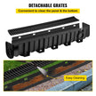 VEVOR Drainage Trench Driveway Channel Drain Kit Plastic Grate-5.8