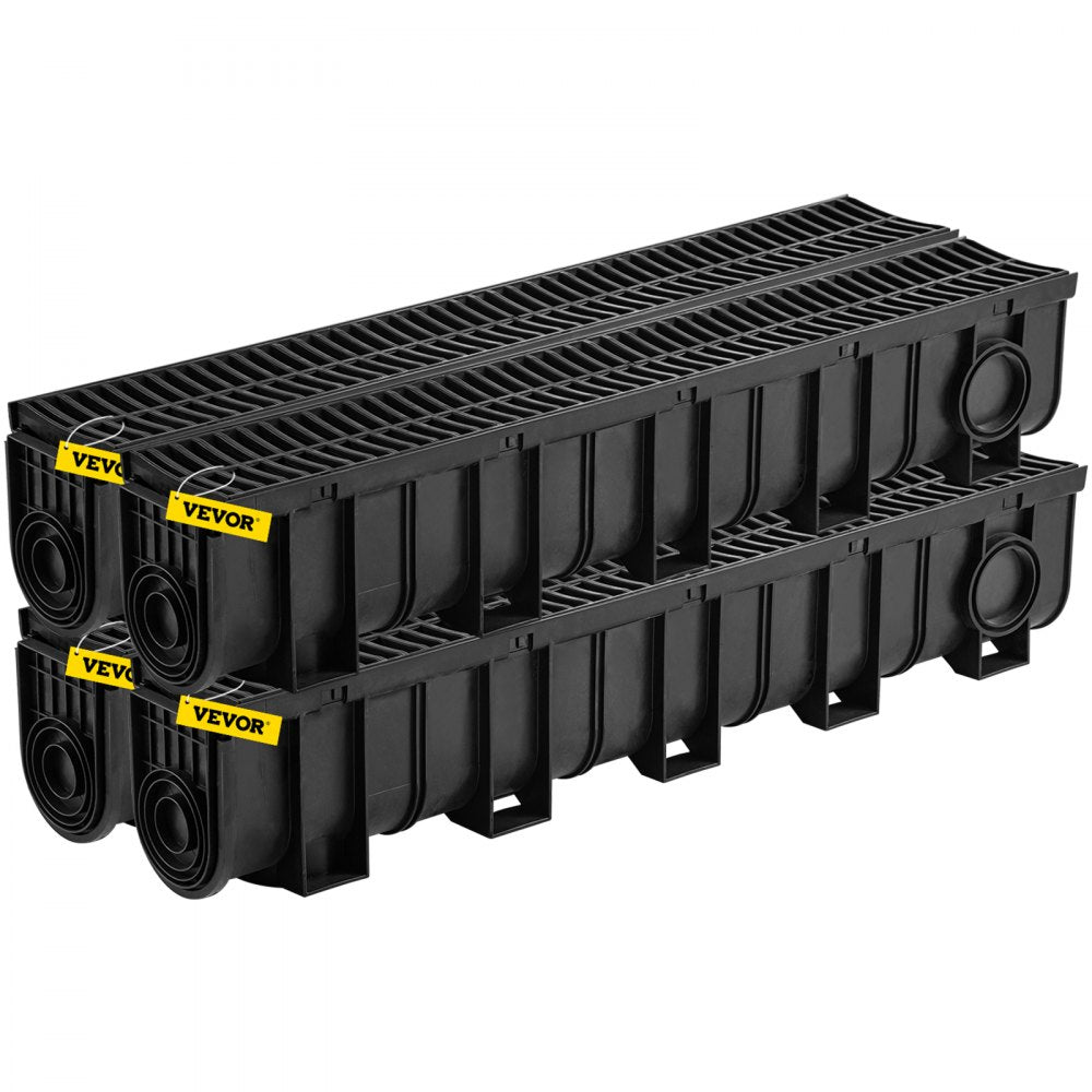 VEVOR Drainage Trench Driveway Channel Drain Kit Plastic Grate-5.8