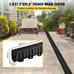 VEVOR Drainage Trench Driveway Channel Drain Kit Plastic Grate-5.8