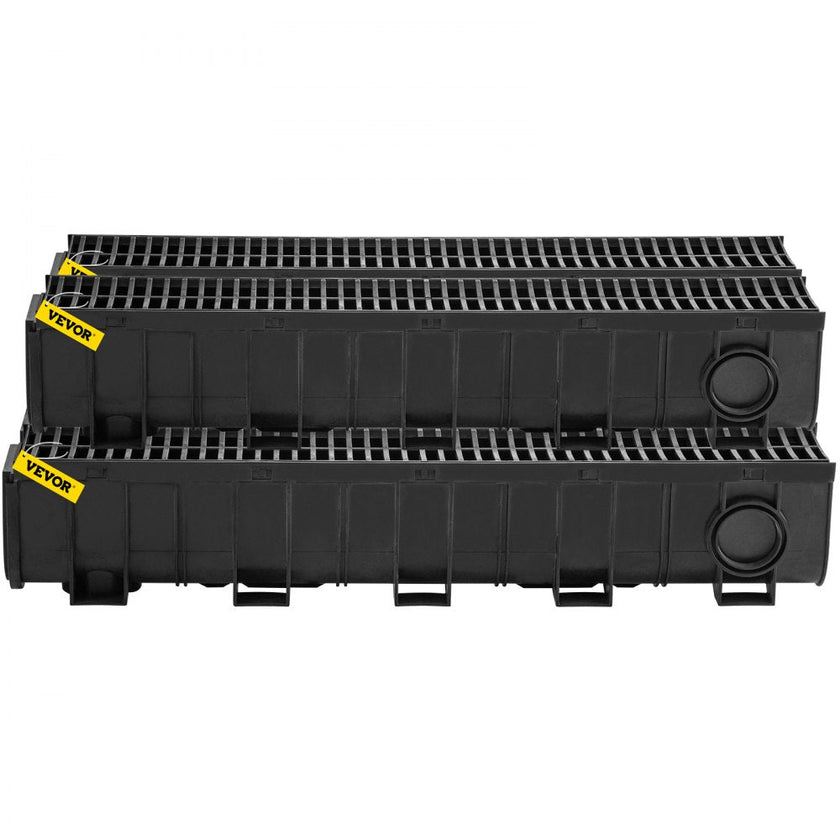 VEVOR Drainage Trench Driveway Channel Drain Kit Plastic Grate-5.8