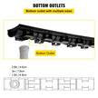 VEVOR Trench Drain System, Channel Drain with Plastic Grate, 5.8x3.1-Inch HDPE Drainage Trench, Black Plastic Garage Floor Drain, 5x39