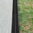 VEVOR Trench Drain System, Channel Drain with Plastic Grate, 5.8x3.1-Inch HDPE Drainage Trench, Black Plastic Garage Floor Drain, 5x39