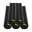 VEVOR Trench Drain System, Channel Drain with Plastic Grate, 5.8x3.1-Inch HDPE Drainage Trench, Black Plastic Garage Floor Drain, 5x39