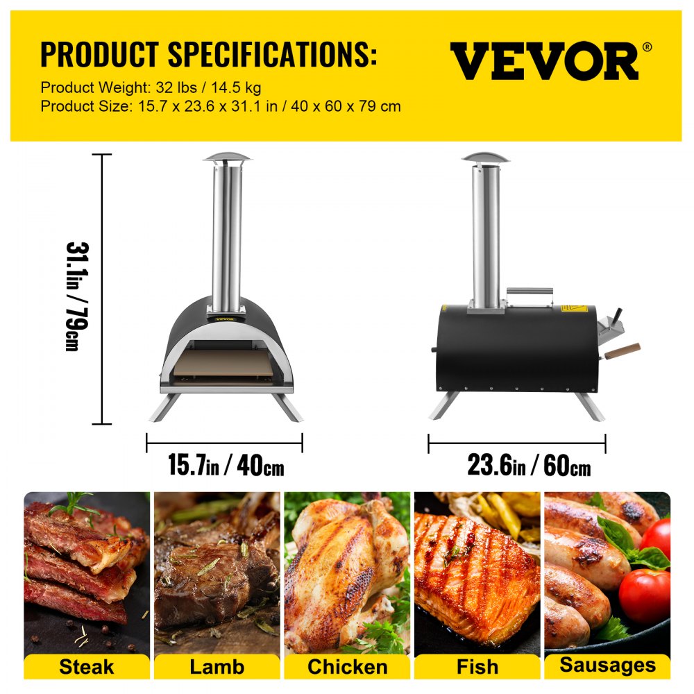 VEVOR Wood Fired Oven 12