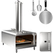 VEVOR Pellet Pizza Oven, Stainless Steel Pizza Oven Outdoor, 12