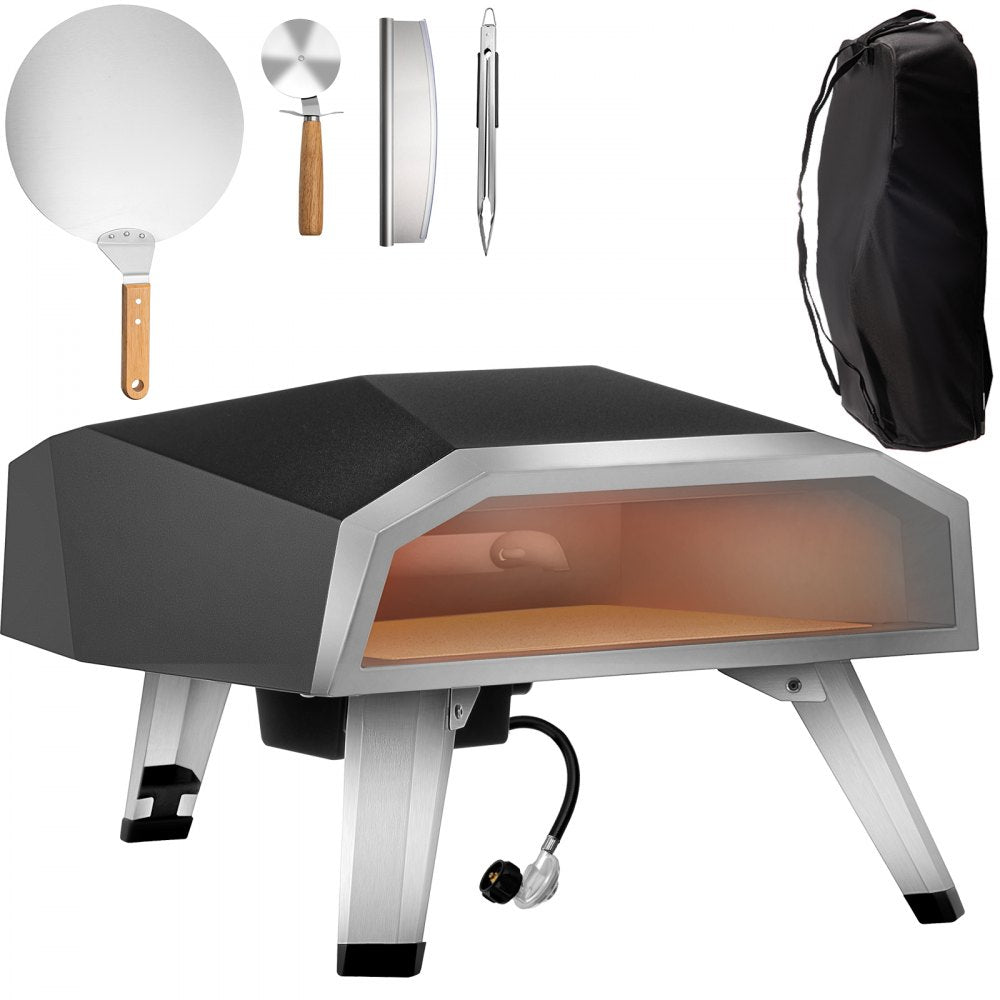 VEVOR Gas Pizza Oven, Stainless Steel Propane Pizza Oven, Gas Fire Pizza Oven with 12