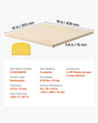VEVOR Pizza Stone, 16 x 14 in Rectangular Cordierite Pizza Stone, Extra Large Baking-Stone with Scraper, 0.6 in Thick Heat-Resistant Cordierite, for Kitchen Oven, Baking Bread & Pizzas, BBQ Grilling