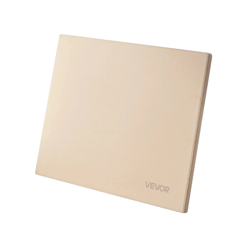 VEVOR Pizza Stone, 16 x 14 in Rectangular Cordierite Pizza Stone, Extra Large Baking-Stone with Scraper, 0.6 in Thick Heat-Resistant Cordierite, for Kitchen Oven, Baking Bread & Pizzas, BBQ Grilling
