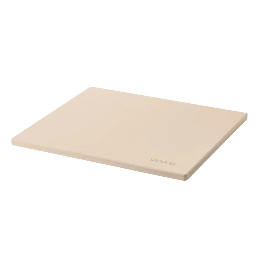 VEVOR Pizza Stone, 16 x 14 in Rectangular Cordierite Pizza Stone, Extra Large Baking-Stone with Scraper, 0.6 in Thick Heat-Resistant Cordierite, for Kitchen Oven, Baking Bread & Pizzas, BBQ Grilling