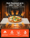 VEVOR Pizza Stone, 20 x 14 in Rectangular Cordierite Pizza Stone, Extra Large Baking-Stone with Aluminum Peel, 0.6 in Thick Heat-Resistant Cordierite, for Oven, Baking Bread & Pizzas, BBQ Grilling
