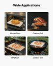 VEVOR Pizza Stone, 20 x 14 in Rectangular Cordierite Pizza Stone, Extra Large Baking-Stone with Aluminum Peel, 0.6 in Thick Heat-Resistant Cordierite, for Oven, Baking Bread & Pizzas, BBQ Grilling