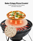 VEVOR Pizza Stone, 15 in Round Cordierite Pizza Stone, Extra Large Baking-Stone with Aluminum Peel, 0.67 in Thickness Heat-Resistant Cooking Cordierite, for Kitchen Oven, Baking Pizzas, BBQ Grilling